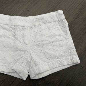 Vineyard Vines Kids White Eyelet Shorts